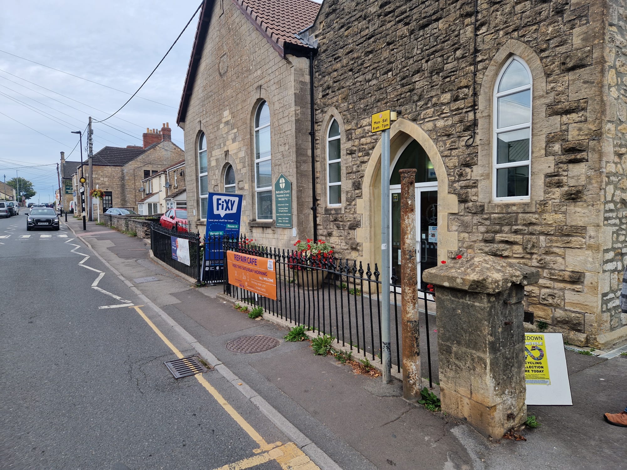 Peasedown Tech Amnesty with Donate IT outside the Repair Cafe